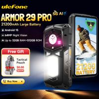 telefono robusto ulefone armor 29 pro 5g con ia 21200 mah 120 w 64 mp vision nocturna pantalla de 667 120 hz hasta 32 gb  512 gb mtk 7400