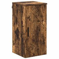 gabinete de bano roble ahumado 30 x 315 x 61 cm vidaxl