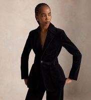 polo ralph lauren para mujer 211b17221001 blazer de pana de botonadura sencilla negro 38 casual algodon
