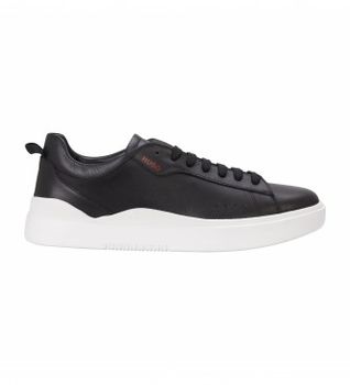 HUGO para hombre. 50499261 Zapatillas de Piel Blake negro (40), Plano, Cordones, Casual