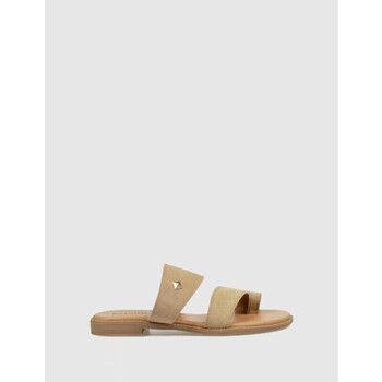 Kamome Trends Sandalias SANDALIA DE DEDO LISA BEIG para mujer