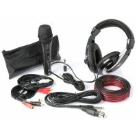 set accesorios para dj fenton sh400 con auriculares microfono y cables