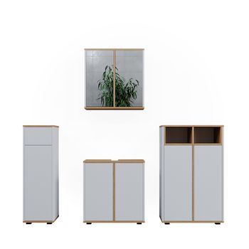 Set De Muebles De Baño Didi 4 Partes Con Dos Gabinetes Midi Vicco