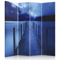 biombo blue lagoon - separador de ambientes cm 145x180 4 paneles