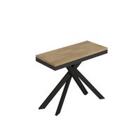 consola extensible 90x40196 cm saki small evolution estructura roble natural antracita