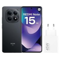xiaomi redmi note 15 5g 8gb 256gb 677 negro incluye cargador 45w