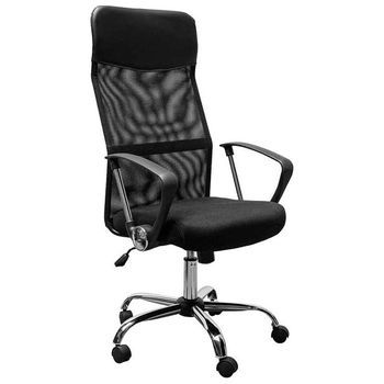 Silla De Oficina Powerbasics Mesh Negro Con Respaldo Reclinable