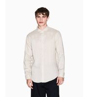 ax armani exchange para hombre xm001221af14619u1102 camisa fit lino beige s casual clasico manga larga