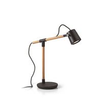 exo lighting - lmpara de mesa branch gu10 led 9w roble-negro