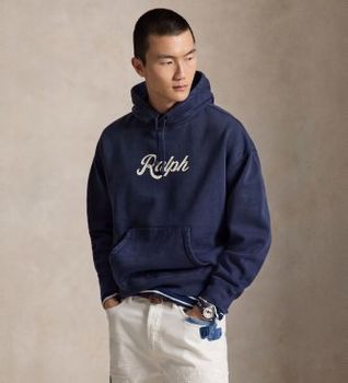 Polo Ralph Lauren para hombre. 710B19140001 Sudadera Ralph con capucha y logotipo mairno (XL), Casual, Algodón, Manga larga, Marino