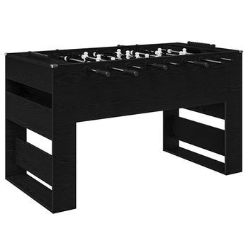 Mesa De Futbolín Roble Negro 146,5 X 74 X 85 Cm Vidaxl