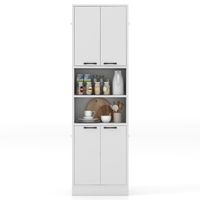costway armario de despensa para cocina armario independiente de 190 cm alto con puertas y estantes aparador para comedor salon bano