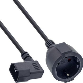 Cable de alimentación InLine IEC C14 a Schuko 10 A 1 m