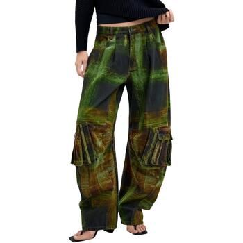 Desigual Pantalones PANT_GREEN CHECKS_LAC 26WWPW04 para mujer
