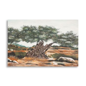 Pintura Sobre Lienzo Con Aplicaciones En Relieve Cm 120x3,8x80