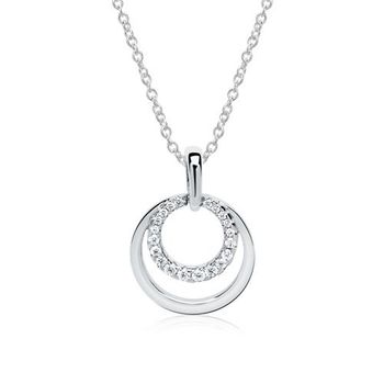 Cadena circulos plata 925 circonitas