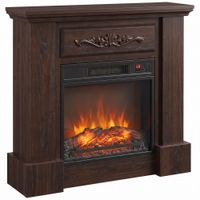 homcom chimenea electrica de suelo 1800 w con efecto de llama mando a distancia temporizador y temperatura regulable marron   aosom espana