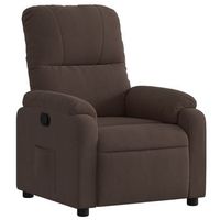 sillon reclinable tela de microfibra marron vidaxl