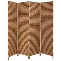biombo de papel trenzado 4 hojas 50x4x3x180h cm