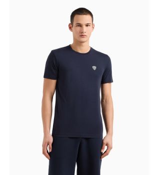 EA7 para hombre. 8NPT16_PJRGZ Camiseta Premium Shield marino (M), Casual, Viscosa, Manga corta