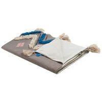 manta de algodon gris beige azul rosa 130 x 180 cm hecho a mano flecos kottayam