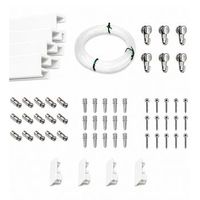 eurohang pack colgar cuadros sin agujeros 6m guias aluminio blanco mate con 6 colgadores rm nylon cuelga cuadros sin clavos hogar oficina