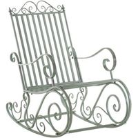 mecedora smilla metal verde antiguo 90x56x94 cm clp