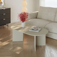 mesa de centro kynd ovalada aglomerado 119x60x40cm - arena encasa
