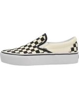 de vans off the wall vans classic slip-on platform checkerboard blanco y negro blkwhtchck