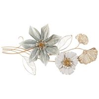 decoracion de pared moderna de hierro hecho a mano adorno floral dorado europium