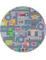 alfombra infantil bini gris  160 cm redondo