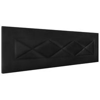 cabecero tapizado ares cabezal acolchado  tapizado en polipiel de alta gama  color negro  medida 155x55x3cm cama 150160 cm