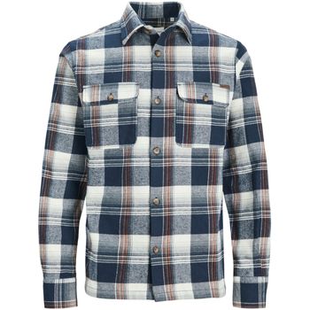 Jack & Jones Camisa manga larga 12260050 JJDARREN FLANNEL CHECK OVERSHIRT LS JNR NAVY BLAZER para niño