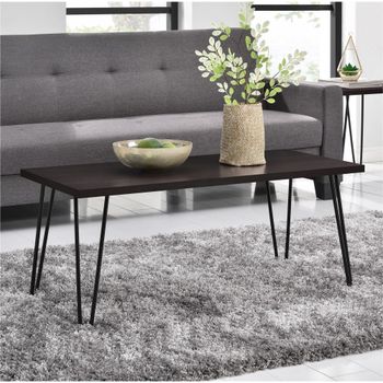 Mesa de centro rectangular en tablero de partículas laminado espresso