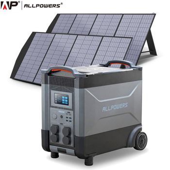 Estación De Energia Portatil Allpowers R4000, Salida Ca 4000w - Lifep04 + X2 Panel Solar 18v/200w