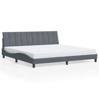 cama matrimonial  cama para adultos  estructura cama sin colchon terciopelo gris oscuro 200x200 cm
