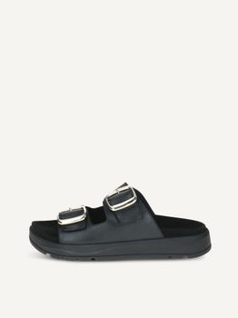 CAPRICE Mule, black, made of Leather without heel, Size 42