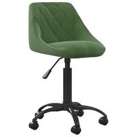 silla de oficina de terciopelo verde oscuro vidaxl