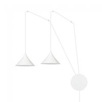 aplique de pared cerremo blanco 2 luces