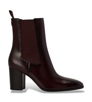 lauren ralph lauren para mujer 802p12049003 botines raelynn de piel brillante granate oscuro 38 5 a 8cm ninguno casual