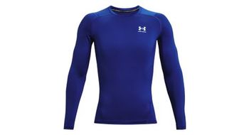Camiseta de manga larga de compresion azul under armour heatgear  p armour  p para hombre
