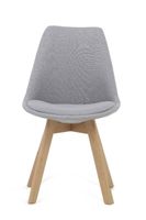 ex-display set of four duke light grey fabric dining chairs