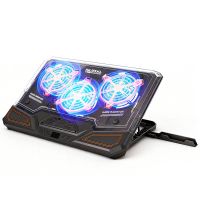 nuoxi c500 base de enfriamiento para portatil rgb enfriador de portatil con tres ventiladores y pantalla lcd 4 velocidad