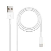 cable lightning nanocable 10100400 usb-a macho - lightning macho 50 cm blanco