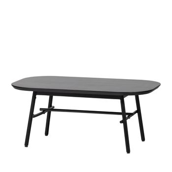 Mesa de centro de mango y metal negro