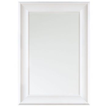 Espejo De Pared Blanco 61 X 91 Cm Material Sintético Estilo Minimalista Escandinavo Lunel