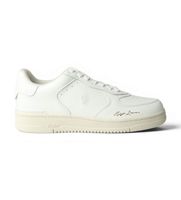 polo ralph lauren para hombre 809p13086001 zapatillas de piel masters low blanco 45 plano cordones casual