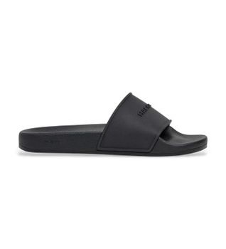Hackett London para hombre. HMS200083 Chanclas Slider Pier negro (42), Plano, Ninguno, Casual