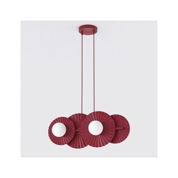Lámpara de techo drino granate (4 luces)