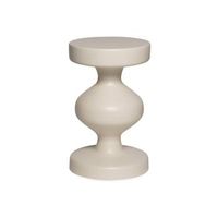 mesa auxiliar o mesita de metal crema
